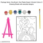 Water Coloring Stationery Kit with Sheet & Stand Birthday Gift Set for Kids 