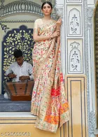 Kanjivaram Soft Cotton Silk Handloom Pashmina Saree for Women 