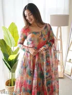 Digital Printed Dress with Dupatta for Women 