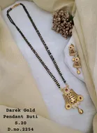 Alloy Mangalsutra with Earrings for Women (Gold, Set of 1)