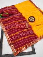 Georgette Bandhini Saree for Women 