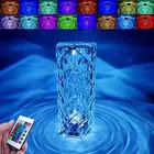 Usb Rechargeable Crystal Color Changing Table Lamp (Multicolor)