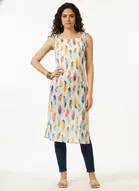 Tie Up Sleeveless Kurti for Women 