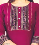Rayon Solid Kurti for Women 