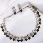 Alloy Choker Necklace with Earrings for Women 