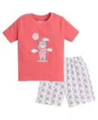 Cotton Blend Printed Clothings Set for Girls,  