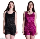 Satin Nightdress Set for Women 