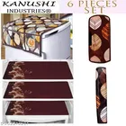 KANUSHI Industries® 1Pc Fridge Cover for Top with 6 Utility Pockets + 2 Handles Covers + 3 Fridge Mats 