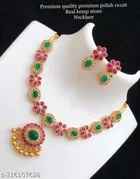Alloy Necklace with Earrings for Women 