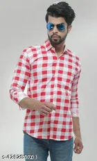 Cotton Blend Checked Shirts for Men, Multicolor, Pack of 3 