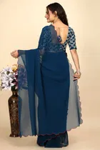 Georgette Woven Design Saree for Women 