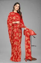 Trendy Heavy Georgette Saree with Blouse Piece For Women 