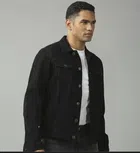 Full Sleeves Solid Sports Jacket for Men (Black, M)