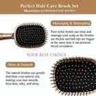 Majestique with Gold Finesse Single Side Make-Up Handheld Mirror with Flat Hair Brush 