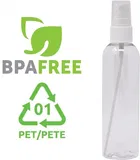 Transparent Plastic Empty Refillable Reusable Fine Mist Spray Bottle Container for Sanitizer, Perfume, Travel, Home Care 