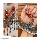 pack of 2 combo oxidized jhumka earrings