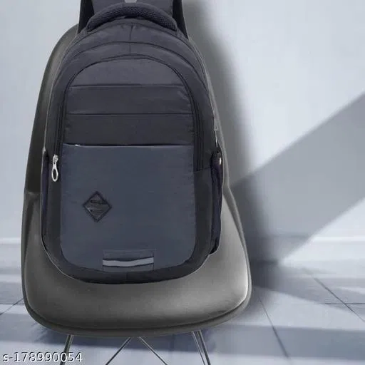Nylon Backpack for Men & Women, Black