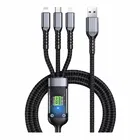 3in1 Cable 6 A 1 m Charging Cable with LED Display 