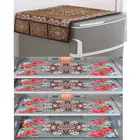 PVC Waterproof Fridge Top Cover with 4 Pcs Shelf Mats 