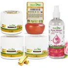 NutriPro Face Scrub, Massage Cream, Face Pack & Gold Kesar Gel with Rose Water (Pack of 5)