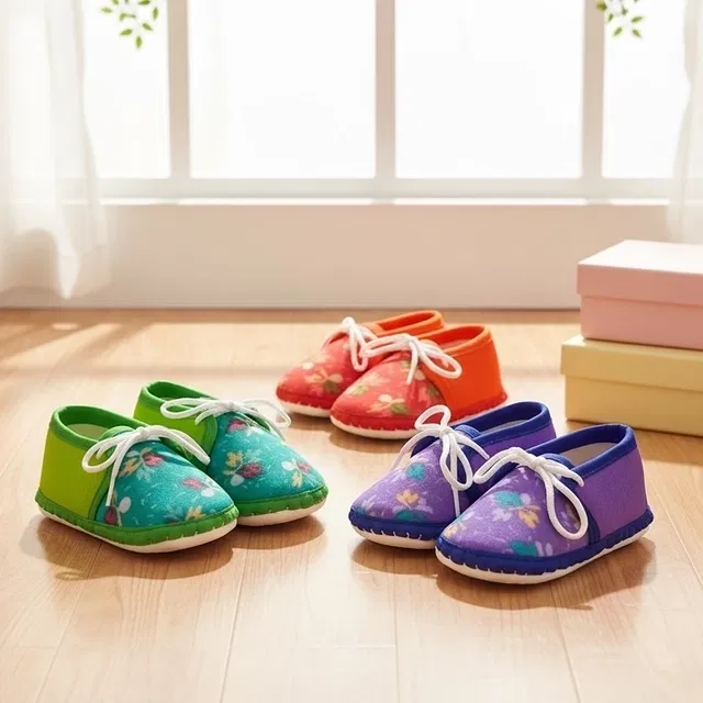 Booties for Infant (Multicolor, 0-3 Months) (Pack of 3)