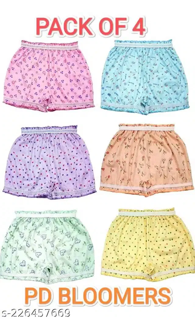 Cotton Innerwear Shorts for Kids (Multicolor, 12-18 Months) (Pack of 4)