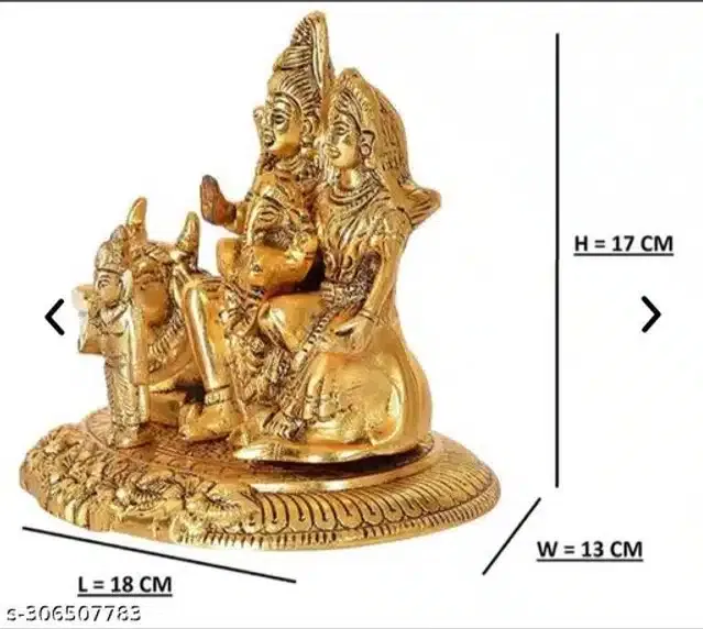 Metal Shiv Privar Idol (Golden)