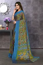Chiffon Printed Saree for Women 