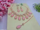 Diva Rose Pink Necklace Set for Women 