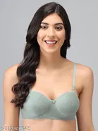Cotton Blend Solid Padded Bra for Women 