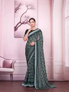 Georgette Printed Saree for Women 
