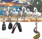 MDF Wooden Key Holder (Multicolor)