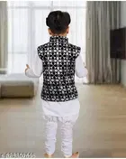 Solid Cotton Kurta Set for Boys 