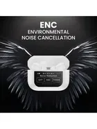 TecSox ALPHA Bluetooth Earbuds with Smartwatch on Display -White