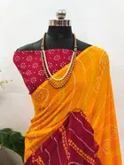 Georgette Printed Saree for Women 