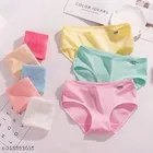 Solid Mid Rise Hipster Cotton Briefs for Women, Pack of 8 