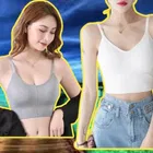 Cotten Blend Solid Padded Bras for Women (Multicolor, Free Size) (Pack of 2)