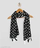 Chiffon Scarves for Women, Black, Pack of 2