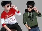 Combo of Cotton Round Neck Printed T-Shirt & Hoodie for Boys 