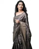 Kanjeevaram Silk Zari Woven Saree for Women 