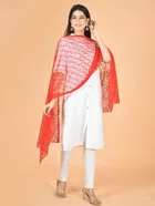 Net Self-Design Dupatta for Women 