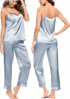Satin Solid Night Suit for Women 