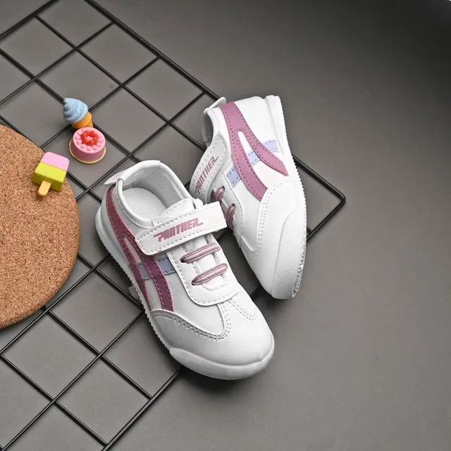 Sneakers for Kids (White & Peach, 7c)