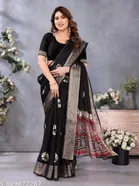 Chiffon Floral Printed Saree for Women 