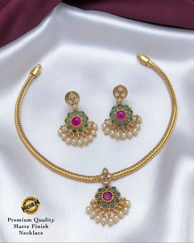 Fashion Jewellery Set for Women (Red, Free Size)