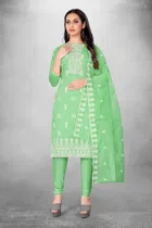 Chanderi Cotton Unstitched Dress Material for Women 