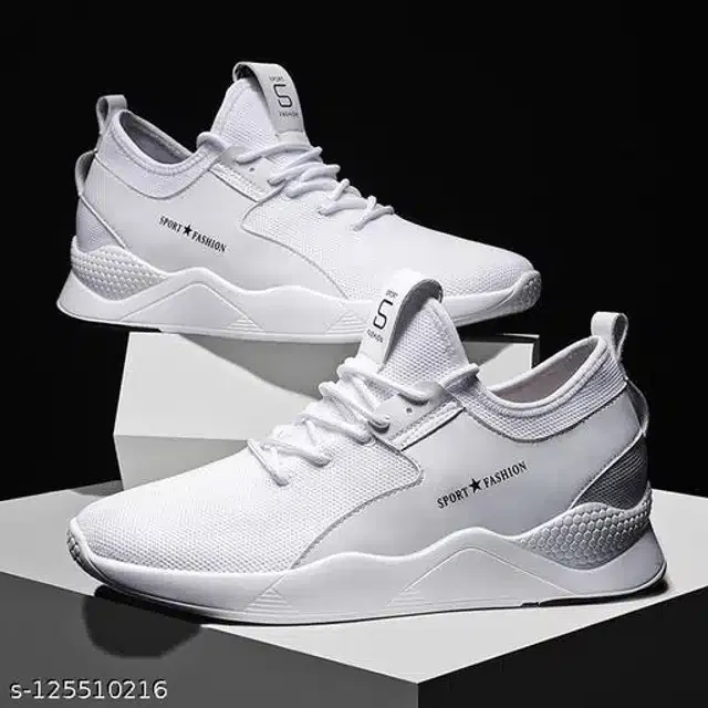 Casual Shoes for Men (White, 7)