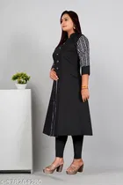 Solid Embroidered High-Slit Kurti for Women 