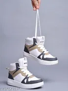 Solid Synthetic Sneakers for Women 