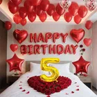 5th Happy Birthday Balloon Decoration Kit ,Red ,Set Of 1